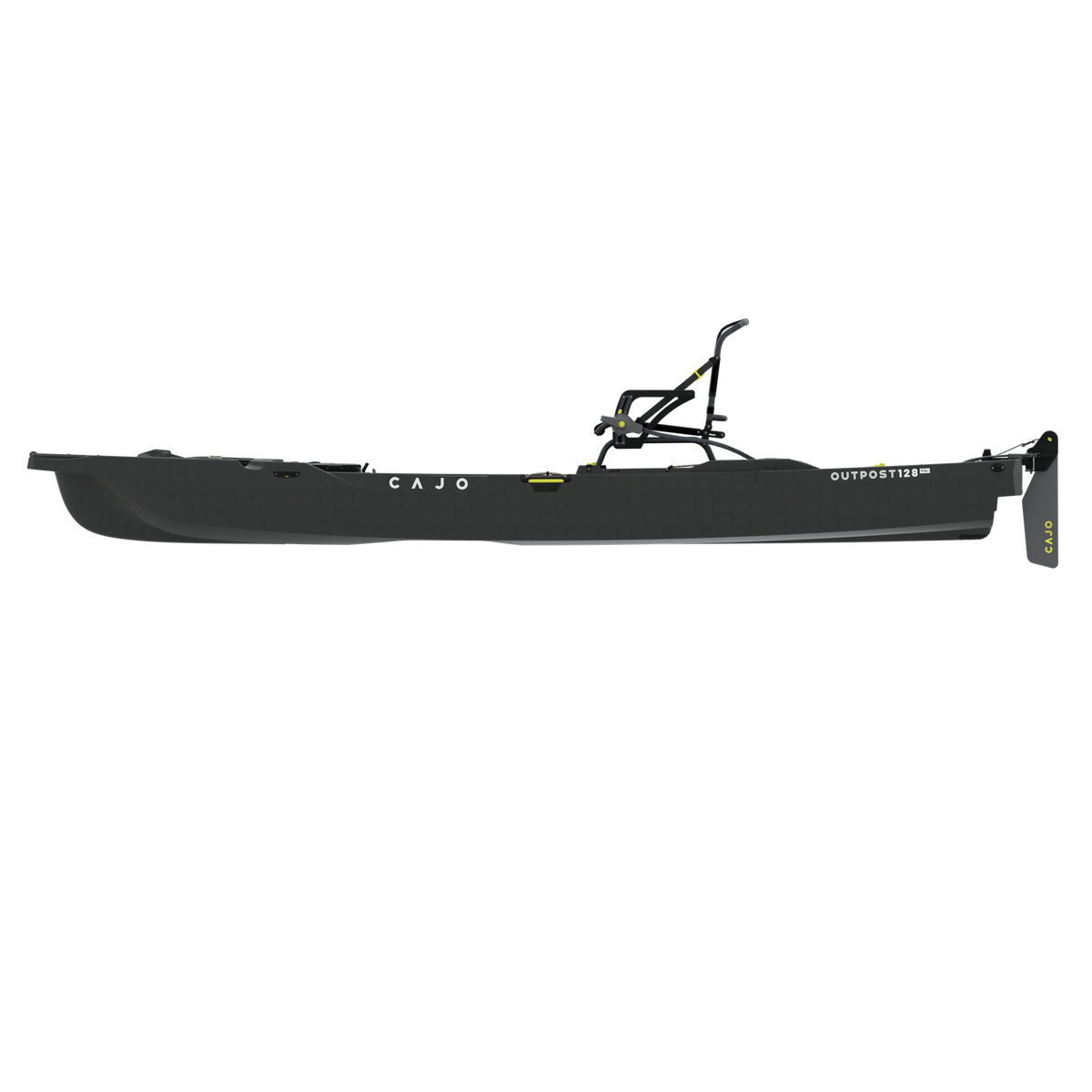 Outpost 128 PDL in Carbon Gray, hull only, side view