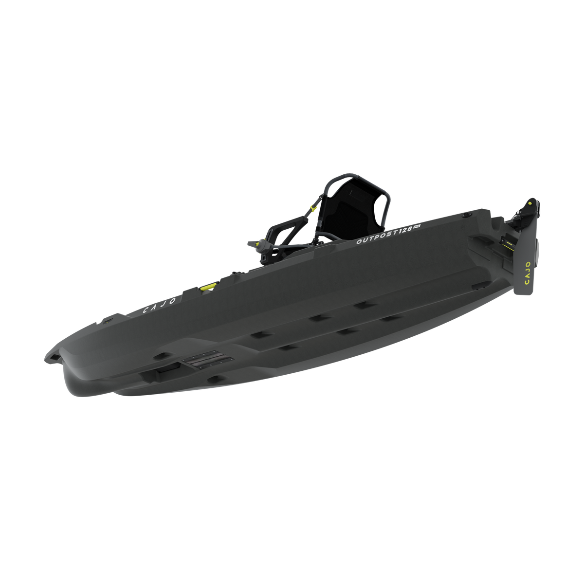 Outpost 128 PDL in Carbon Gray, hull only, under side, three-quarter