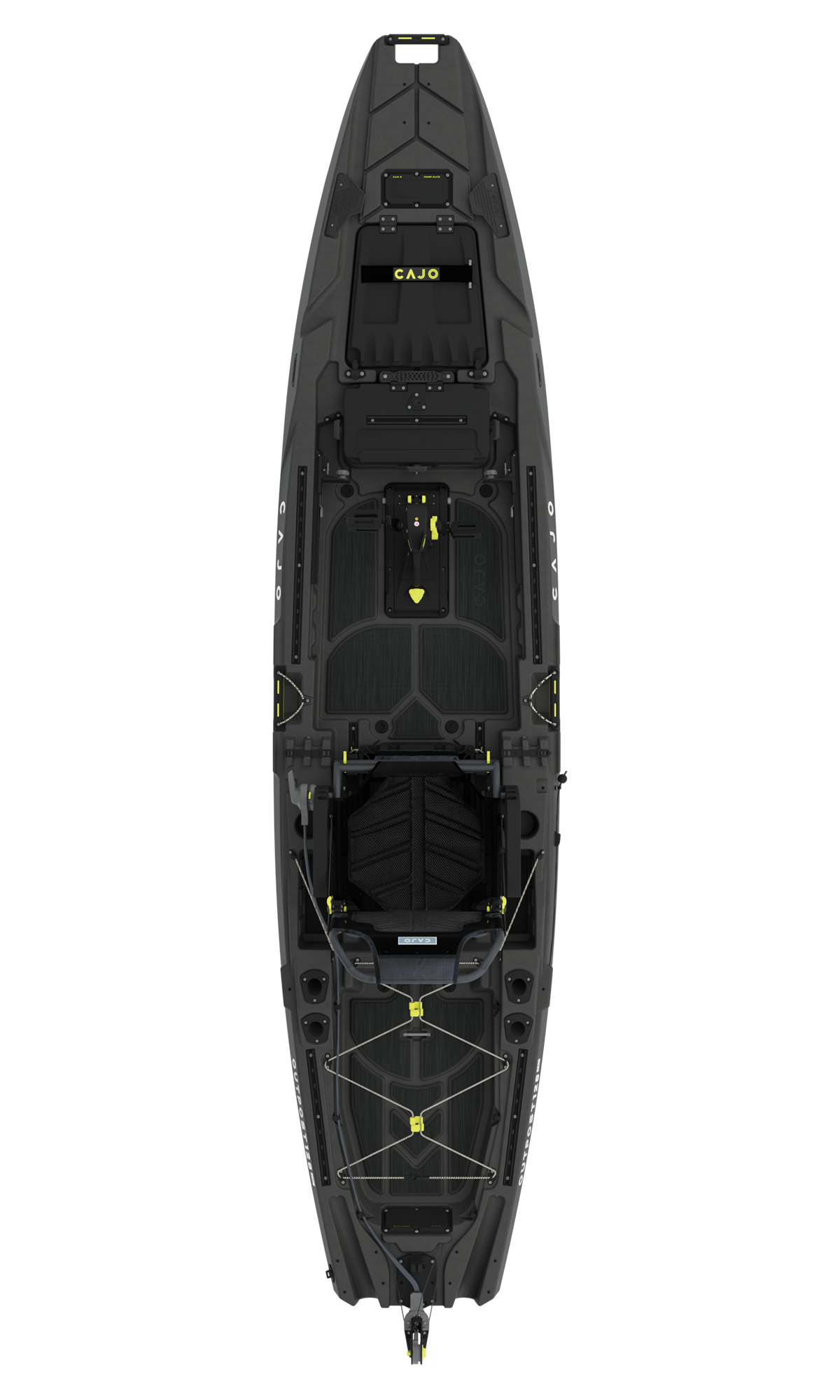Outpost 128 PDL in Carbon Gray, with Traverse pedal drive, top view