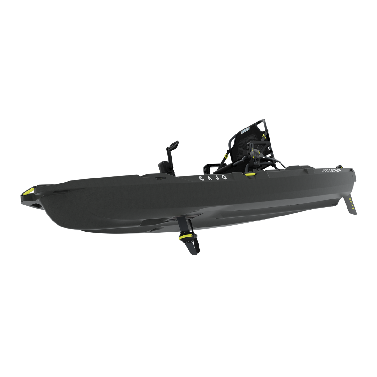 Outpost 128 PDL in Carbon Gray, with Traverse pedal drive, under side