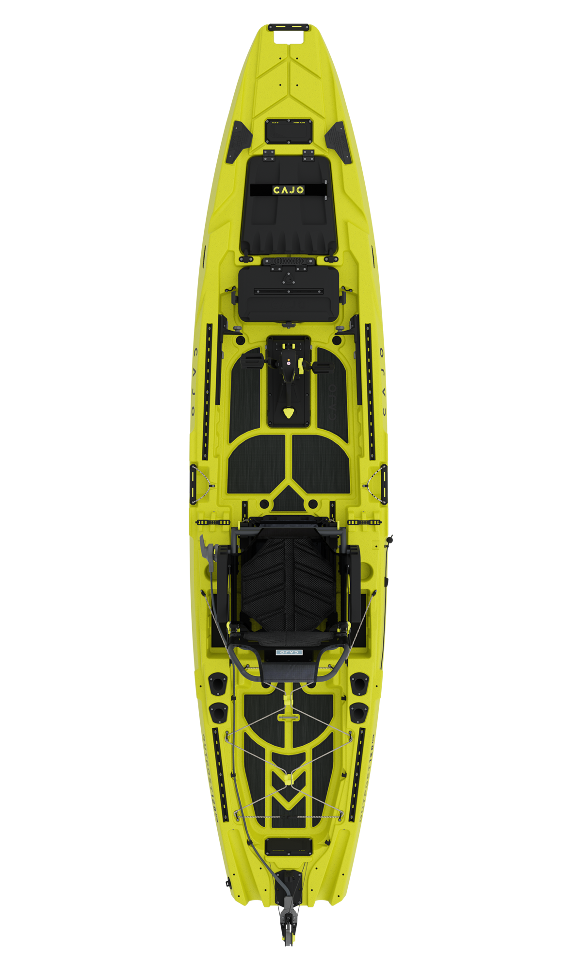 Outpost 128 PDL in Seagrass Yellow, with Traverse pedal drive, top view